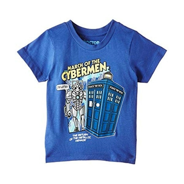 Doctor Who March of the Cybermen Kids Blue T-Shirts
